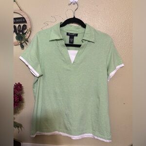 Green Women's Top Size: M